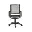 Industrial Black High-Back Bungee Swivel Office Chair with Metal Base