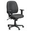 Adjustable Black Leather and Fabric Office Chair with Tilt Control