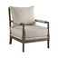 Transitional Geometric Beige Wood Accent Chair