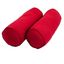 Red Twill Bolster Pillows with Cording and Inserts - Set of 2