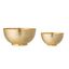 Matte Gold Hammered Metal Serving Bowls (Set of 2)