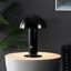 Black Cordless Iron LED Mushroom Table Lamp