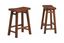 Chestnut Wire-Brush 24" Saddle Style Wood Barstools - Set of 2