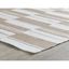 Ivory and Gray 2' x 3' Handwoven Stripe Synthetic Rug