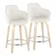 Boyne White Faux Leather Swivel Counter Stools Set of 2