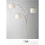 Elegant Arc Brass Metal Floor Lamp with Adjustable Multi-Head Design