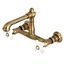 Vintage Brass English Country Wall Mount Bathroom Faucet