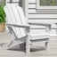 Laguna White Poly Folding Adirondack Chair for Outdoor Relaxation