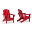 Red Poly Adirondack Outdoor Folding Armchair Set of 2