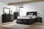 Briana Black Queen Storage Bedroom Set with Bookcase Headboard