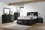 Briana Black King Storage Bedroom Set with Bookcase Headboard