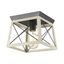 Graphite Bronze 12" Farmhouse Flush Mount Ceiling Light