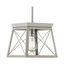 Briarwood Brushed Nickel Mini-Pendant with Glass Accent