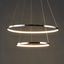 Brice Minimalistic Chrome Double Hoop LED Pendant