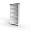 Hampton 72" White and Barnwood Solid Wood Adjustable Bookshelf