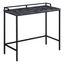 Black Marble MDF Top Console Table with Metal Frame