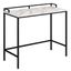 Brighton Faux White Marble and Black Metal Console Table