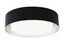 Lynch 15.75" Black and Silver Modern Flush Mount Ceiling Light