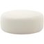 Broohah Cream Boucle Round Ottoman