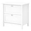 Pure White Lockable 2-Drawer Lateral File Cabinet