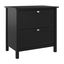 Classic Black 2-Drawer Lateral File Cabinet with Satin Chrome Hardware