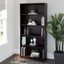 Cabot Transitional Espresso Oak Adjustable Wood Bookcase