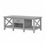 Cape Cod Gray Modern Farmhouse Coffee Table with X-Pattern Design