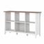 Shiplap Gray and Pure White Adjustable 6-Cube Organizer Bookcase