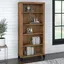 Somerset Fresh Walnut Adjustable 5-Shelf Transitional Bookcase