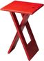 Loft 12" Red Square Folding End Table in Mango & Acacia Wood