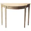 Driftwood Demilune Console Table with Tapered Legs