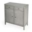 Imperial Gray Wood Console Cabinet with Storage