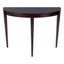 Ingrid Dark Brown Demilune Console Table with Storage