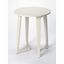 White Round Wood Modern Accent Table