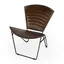 Handcrafted Butterfly Brown Leather & Metal Accent Chair