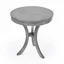 Transitional Powder Grey Driftwood Round Side Table