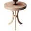 Sleek Bending Legs 24" Round Driftwood Side Table