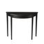 Elegant Demilune Black Licorice Wood Console Table