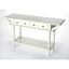 Talia Traditional White Rubberwood Console Table with Storage