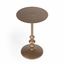 Zora 12" Round Bronze Iron Pedestal Side Table