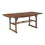 Extendable Solid Acacia Wood Outdoor Dining Table in Dark Brown