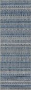 Tuscany Villa Chic Blue Geometric 2' x 6' Runner Rug