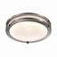 11.75" Brushed Nickel LED Flush Mount with White Diffuser