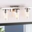 Nickel 3-Light Vanity Light with Clear Glass Shades