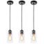 Black and Nickel Mini Pendant Light with Clear Glass Shade