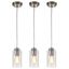 Satin Nickel Mini Pendant Light with Clear Glass Shade