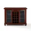 Vintage Mahogany Sliding Top Bar Cabinet with Tempered Glass