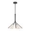 Mulberry Modern LED Chandelier in Black with Edge Lit Shade