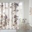 Blush Floral Cotton Shower Curtain with Botanical Print