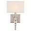 Brushed Nickel 16" Direct Wired Electric Sconce with White Silk Shade